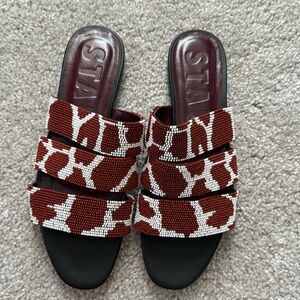 Staud Giraffe Motif Sandals